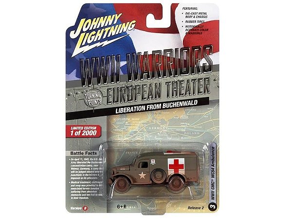 Ambulancia Dodge WC54 Liberation of Buchenwald Release 2B 2022 1:64 Johnny Lightning Militar