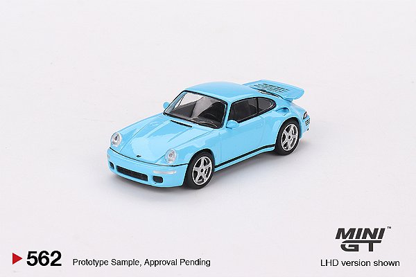 Porsche RUF CTR Anniversary Bayrisch Himmelblau 1:64 Mini GT Azul