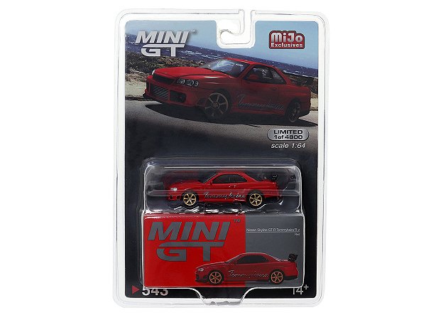 Nissan GT-R (R34) Tommykaira R-z 1:64 Mini GT Vermelho