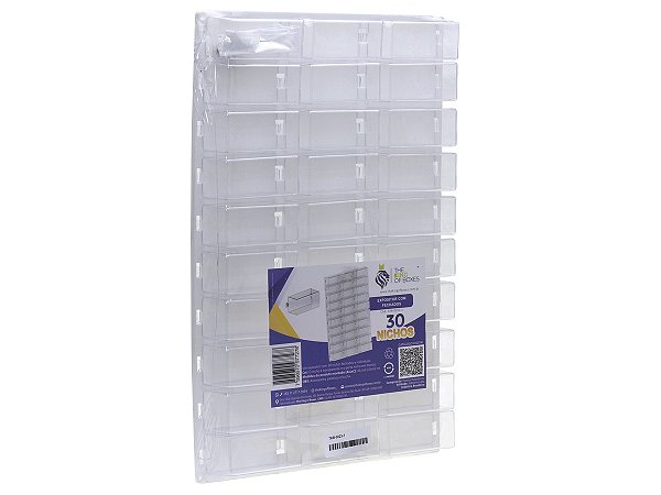 Expositor com 30 Nichos Fechados p/ Miniaturas 1:64 The King of Boxes Branco
