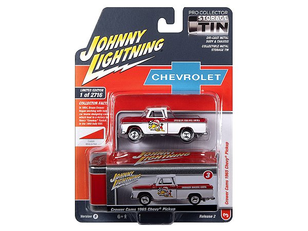Chevy Pickup 1965 Crower Cams Release 2B 2023 1:64 Johnny Lightning Collector Tin