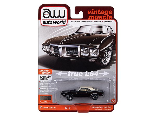 Pontiac Firebird 1969 Release 2A 2023 1:64 Autoworld Premium