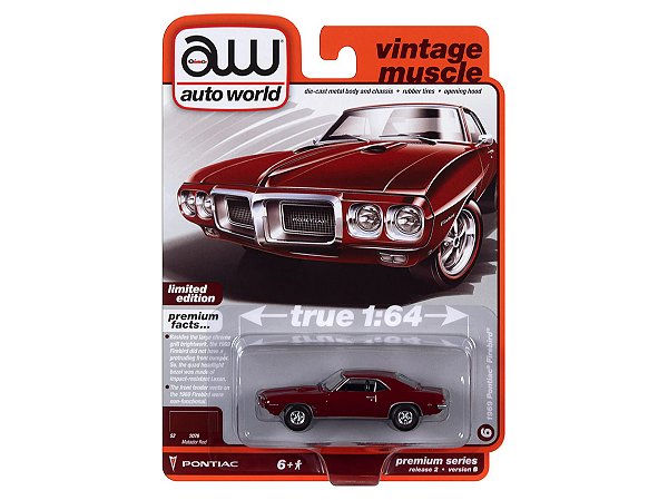 Pontiac Firebird 1969 Release 2B 2023 1:64 Autoworld Premium