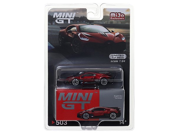 Bugatti Divo 1:64 Mini GT Vermelho