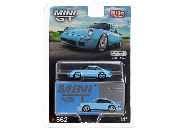 CHASE Porsche RUF CTR Anniversary Bayrisch Himmelblau 1:64 Mini GT Azul