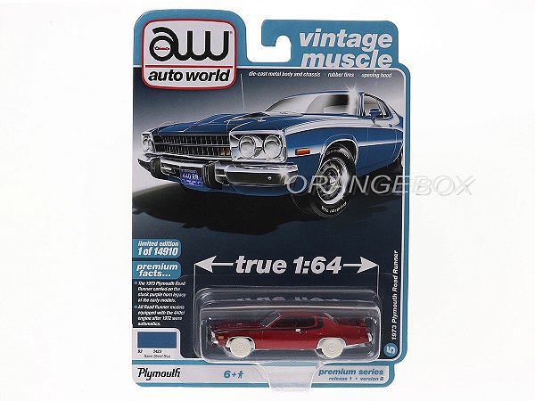 CHASE Plymouth Road Runner 1973 Release 1B 2022 1:64 Autoworld Premium