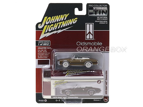 CHASE Oldsmobile 442 Convertible 1970 Release 1B 2022 1:64 Johnny Lightning Collector Tin