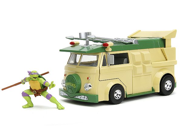 Party Wagon Tartarugas Ninja + Figura Donatello 1:24 Jada Toys