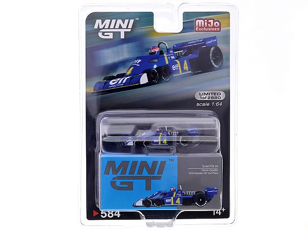 Fórmula 1 Tyrrell P34 Patrick Depailler 1976 Swedish Gp 1:64 Mini GT