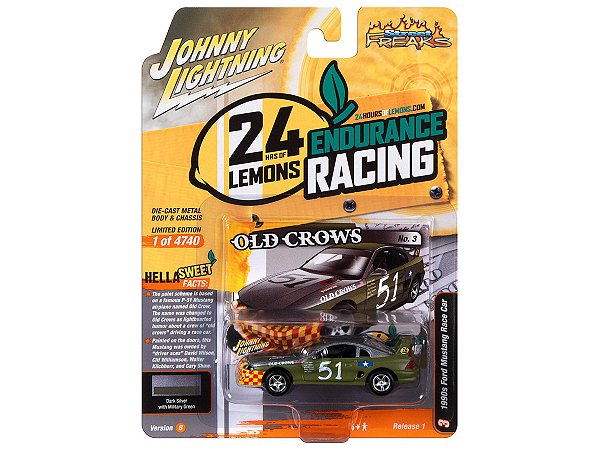 Ford Mustang Race Car 1990s R1B 2023 1:64 Johnny Lightning