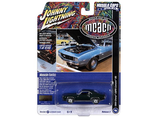 Camaro COPO RS 1969 (MCACN) R3B 2022 1:64 Johnny Lightning