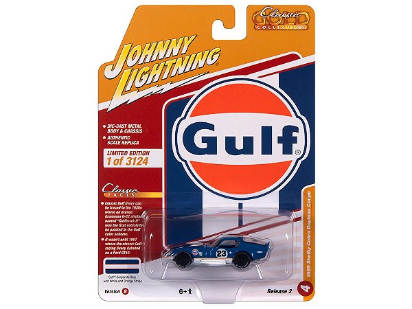 Shelby Daytona Coupe Gulf 1965 R2B 2023 1:64 Johnny Lightning