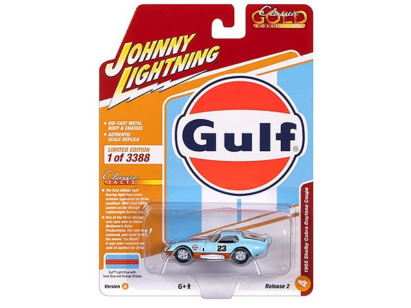 Shelby Cobra Daytona Coupe Gulf 1965 R2A 2023 1:64 Johnny Lightning