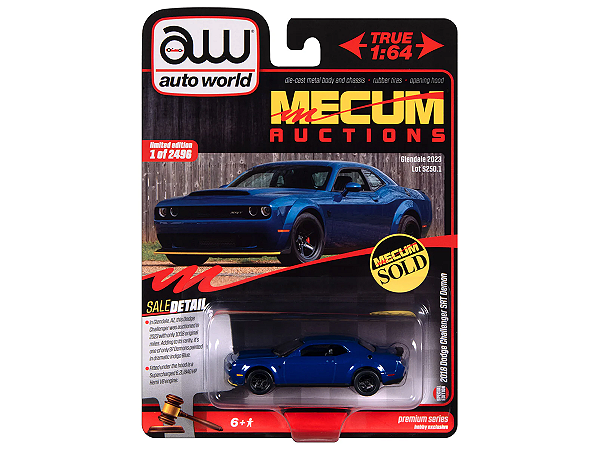 Dodge Challenger SRT Demon 2020 Mecum 1:64 Autoworld Premium