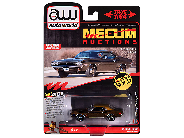 Dodge Challenger R/T 1971 Mecum 1:64 Autoworld Premium