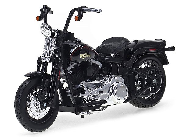 Harley Davidson FLSTSB Cross Bones 2008 Maisto 1:18 Série 38 Preto