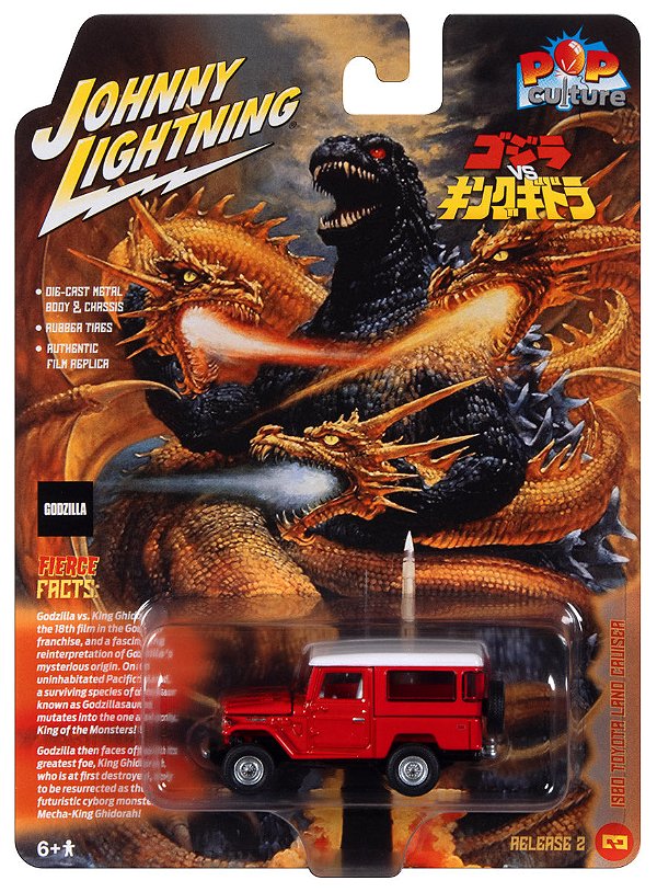 Toyota Land Cruiser 1980 Godzilla 1:64 Johnny Lightning Pop Culture