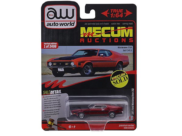 Ford Mustang Boss 351 1971 Mecum 1:64 Autoworld Premium CHASE