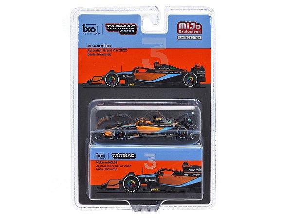 Fórmula 1 McLaren MCL36 Gp Austrália 2022 Daniel Ricciardo 1:64 Tarmac Works