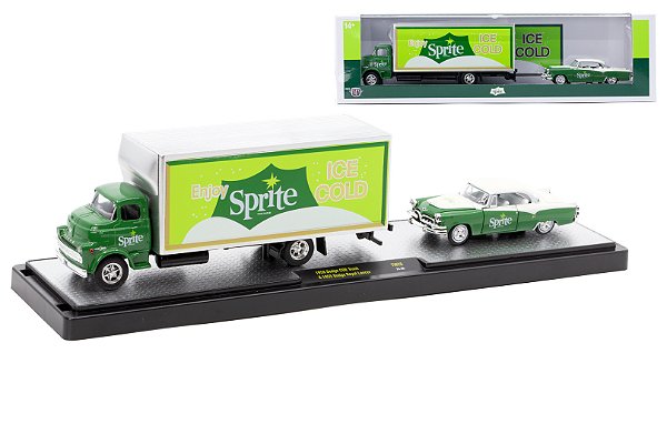 Dodge COE 1958 + Dodge Royal Lancer 1955 Sprite TW26 1:64 M2 Machines