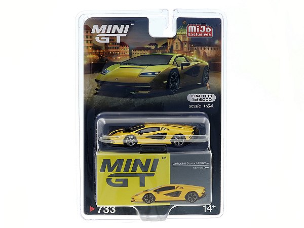Lamborghini Countach LPI 800-4 1:64 Mini GT Amarelo