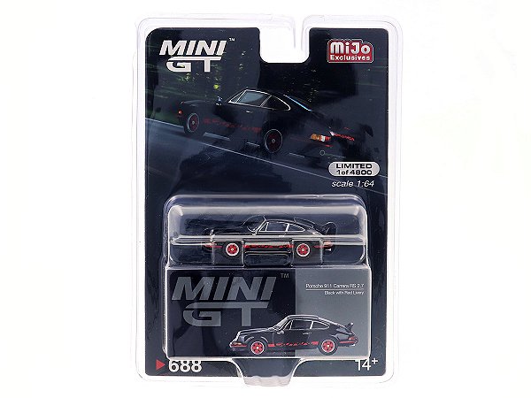 Porsche 911 Carrera RS 2.7 1:64 Mini GT Preto