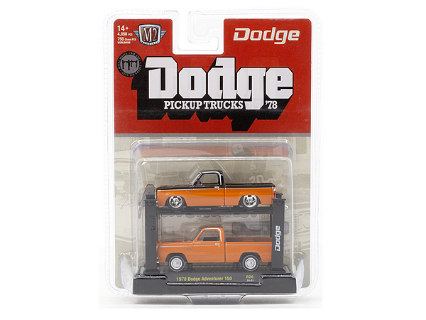 Set 2 Dodge Adventurer 150 1978 R26 1:64 M2 Machines Auto-Lift