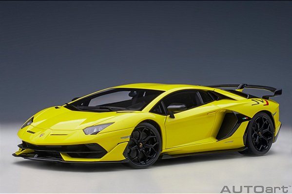 Lamborghini Aventador SVJ 1:18 Autoart Amarelo
