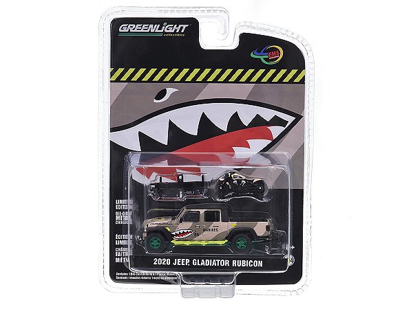 Jeep Gladiator Rubicon + Indian 2020 1:64 Greenlight Indonesia Exclusive CHASE