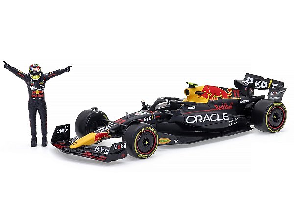 Fórmula 1 Red Bull RB19 Sergio Perez 2023 c/ Piloto 1:24 Bburago