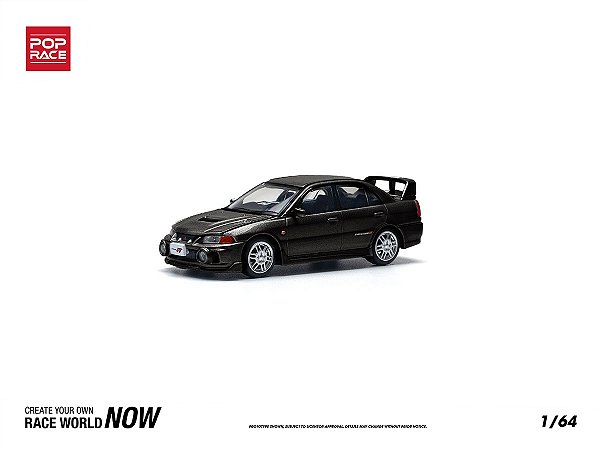 Mitsubishi Lancer Evolution IV 1:64 POP RACE Preto