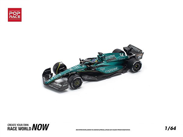 Fórmula 1 Aston Martin AMR23 2023 Fernando Alonso 1:64 Pop Race