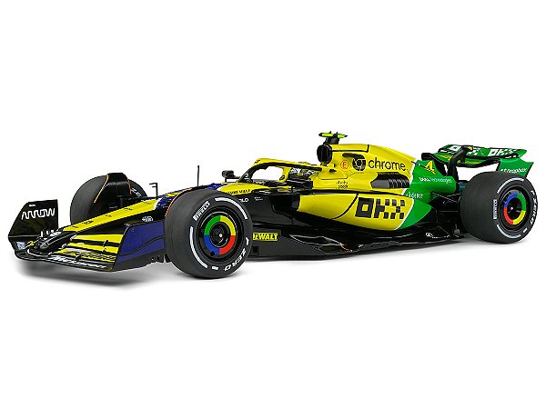 Ayrton Senna Tribute Fórmula 1 McLaren MCL38 Lando Norris GP Mônaco 2024 1:18 Solido