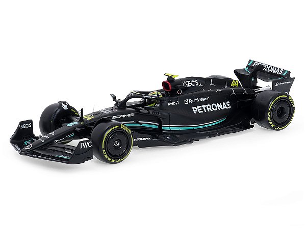 Fórmula 1 Mercedes Benz W14 Lewis Hamilton 2023 c/ Piloto 1:24 Bburago