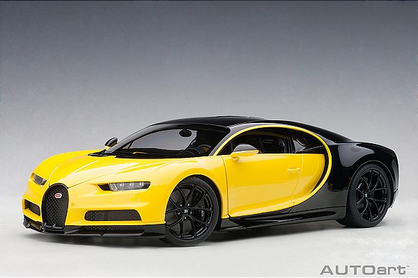 Bugatti Chiron 2017 1:18 Autoart Amarelo