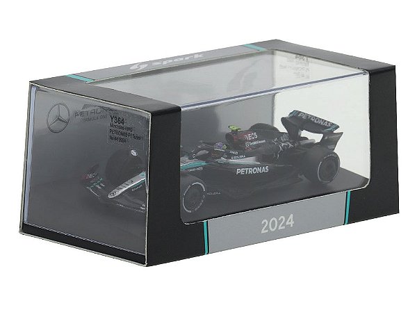 Fórmula 1 Mercedes AMG Petronas F1 Team W15 GP Bahrain Lewis Hamilton 2024 1:64 Spark