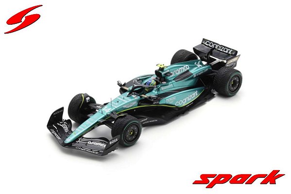 Fórmula 1 Aston Martin AMR23 Aramco Cognizant GP Mônaco 2023 Fernando Alonso 1:18 Spark