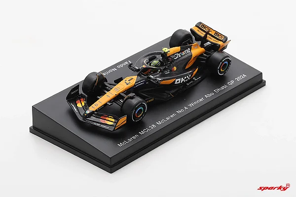 Fórmula 1 McLaren MCL38 Winner Abu Dhabi GP Lando Norris 2024 1:64 Spark