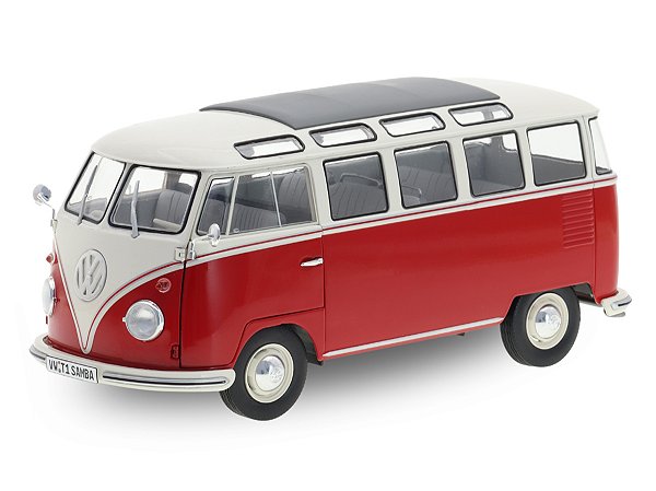 Volkswagen Kombi T1 21 Janelas 1962 1:18 Solido Vermelho