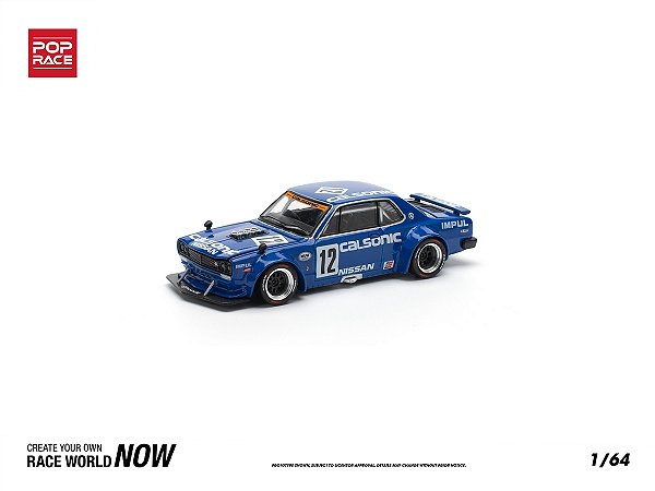 Nissan Skyline GT-R V8 Drift (Hakosuka) Calsonic 1:64 POP RACE