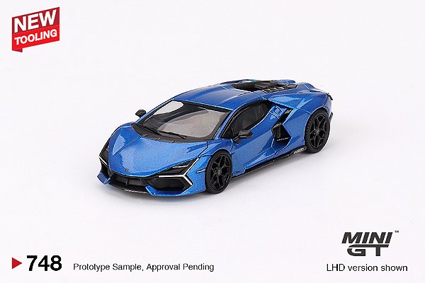 Lamborghini Revuelto Blu Eleos 1:64 Mini GT