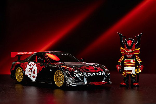 Mazda RX-7 1993 Lab Monkeys + Figura Saru 1:24 Jada Toys