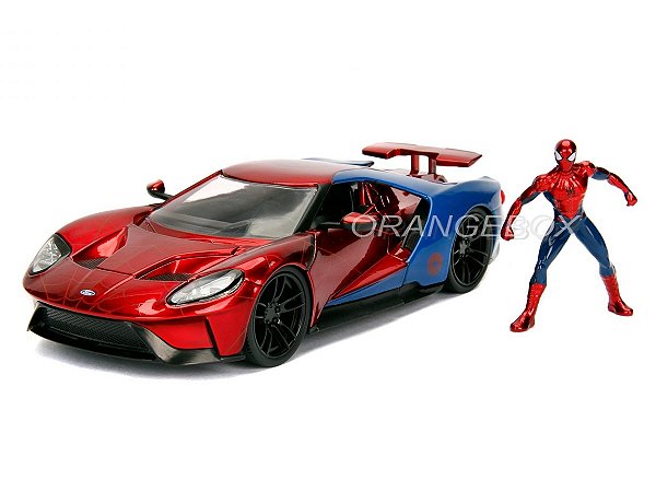 Ford GT 2017 + Figura Homem Aranha 1:24 Jada Toys