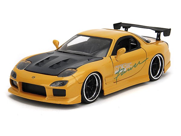Mazda RX-7 1993 HKS Serie JDM Tuners 1:24 Jada Toys Amarelo
