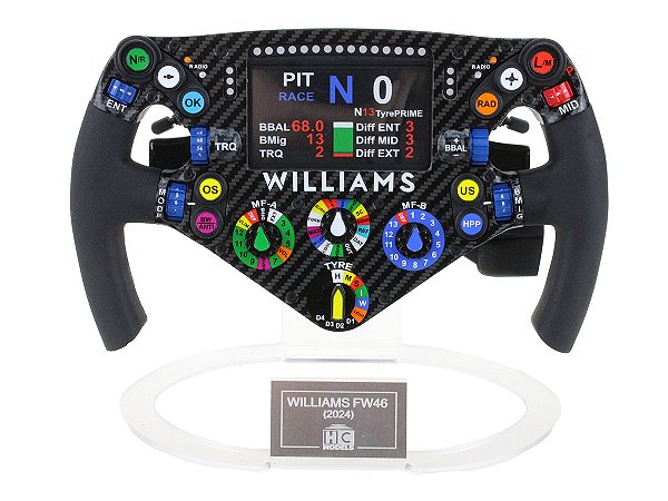 Volante Fórmula Williams FW46 1 2024 1:2 HC Models