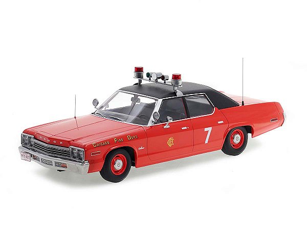 Dodge Monaco Chicago Fire Department 1974 1:18 KK-Scale Vermelho