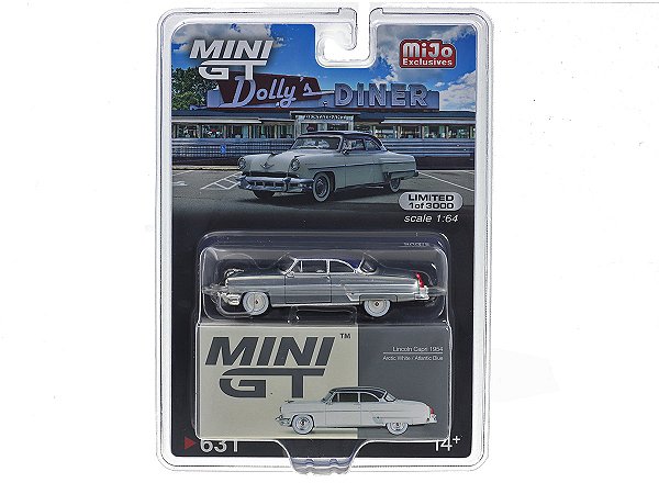 Lincoln Capri 1954 Arctic White / Atlantic Blue 1:64 Mini GT CHASE
