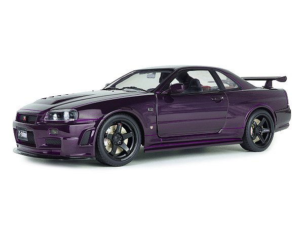 *** PRÉ-VENDA *** Nissan Skyline (R34) GT-R Z Tune Midnight Purple 1999 1:18 Solido