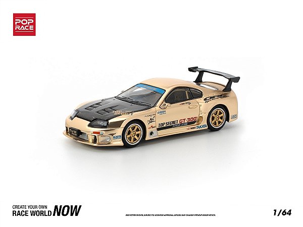 Toyota Supra GT300 TOP SECRET Chrome Gold 1:64 POP RACE