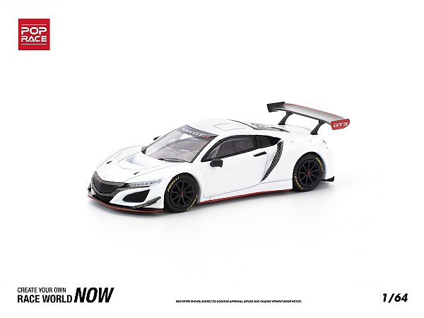 Honda NSX GT3 EVO22 1:64 POP RACE Branco
